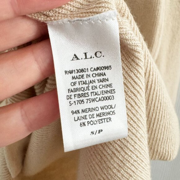 A.L.C Merino Wool Long Cardigan in Cream, size Small (fits XS/S) - Picture 4 of 7
